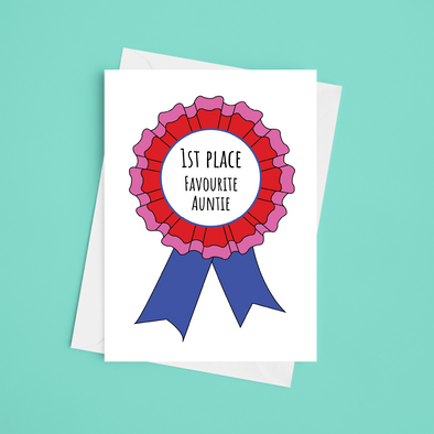 Favourite Auntie - A5 Greeting Card (Blank)