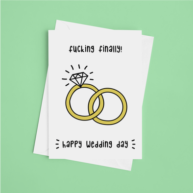 Fucking Finally Wedding - A5 Greeting Card (Blank)