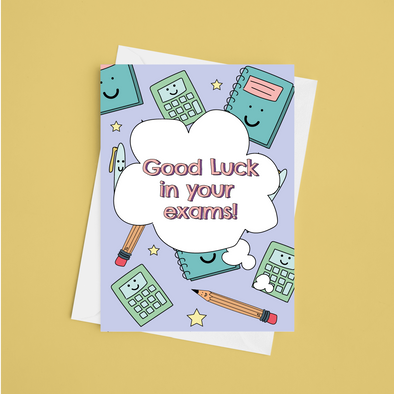 Good Luck In Your Exams  - A5 Greeting Card (Blank)