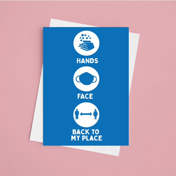 Hands Face Back To My Place -Greeting Card (Wholesale)