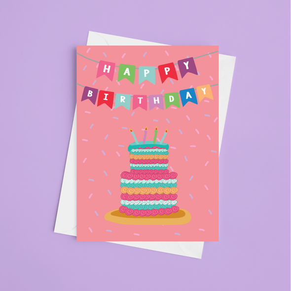 Happy Birthday - A5 Greeting Card