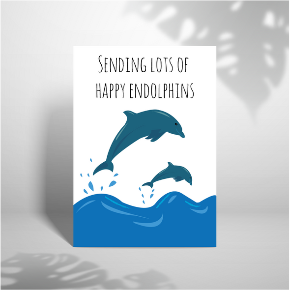 Happy Endolphins - A5 Greeting Card (Blank)