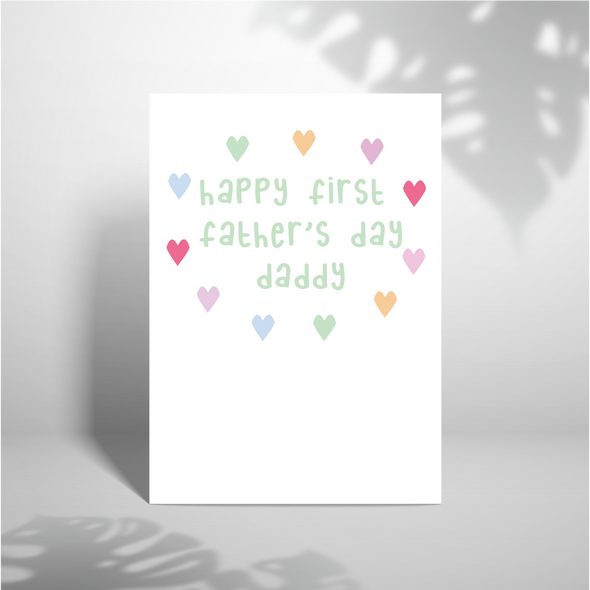 Happy First Father's Day Daddy -Greeting Card (Wholesale)