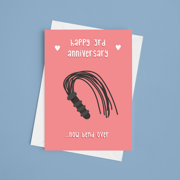Happy Leather Anniversary - Happy Anniversary - A5 Greeting Card (Blank)