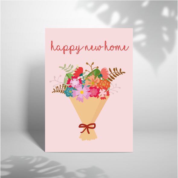 New Home Floral -Greeting Card (Wholesale)