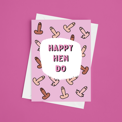 Happy Hen Party  - A5 Greeting Card