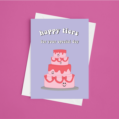 Happy Tiers - A5 Wedding Card