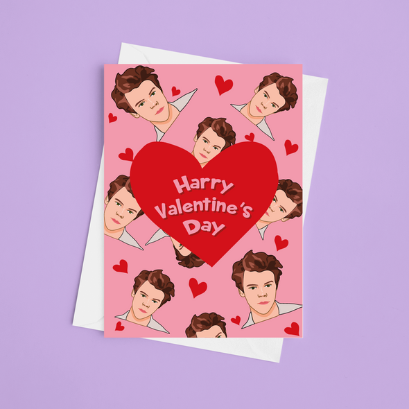 Harry Valentine's Day - A5 Happy Valentine's Day Card (Blank)