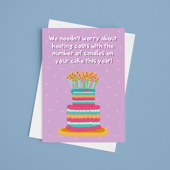 Heating Costs Birthday  - A5 Greeting Card (Blank)