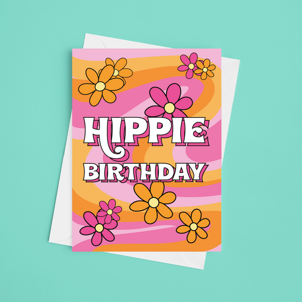 Hippie Birthday - A5 Birthday Card