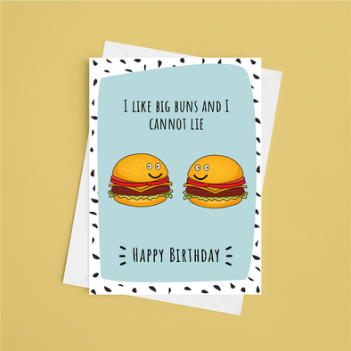 I Like Big Buns - A5 Greeting Card (Blank)