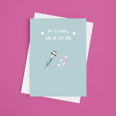 IVF Is Tough - A5 Greeting Card (Blank)