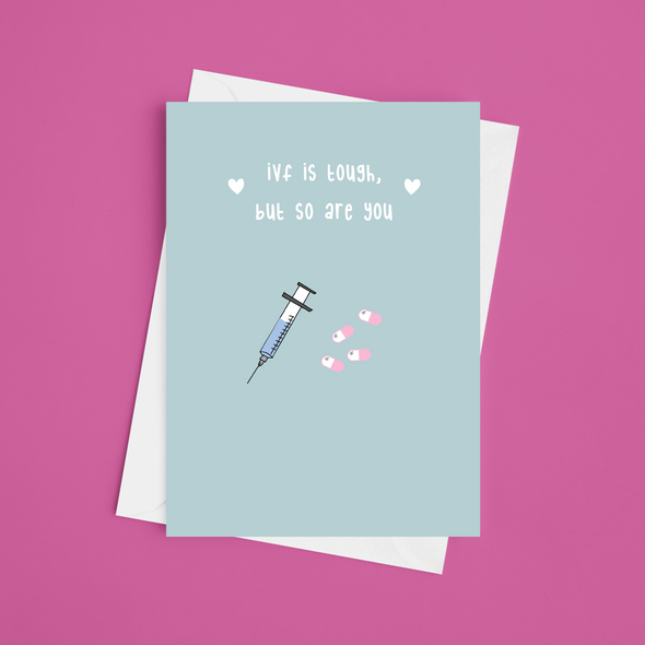 IVF Is Tough - A5 Greeting Card (Blank)