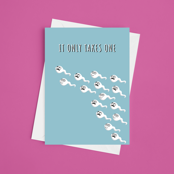 It Only Takes One IVF Card - A5 Greeting Card (Blank)