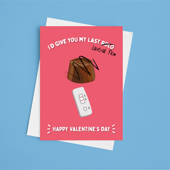 Last Lateral Flow Valentine's - A5 Greeting Card (Blank)