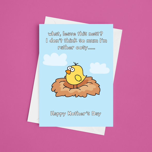 Leave The Nest Mother's Day - A5 Greeting Card