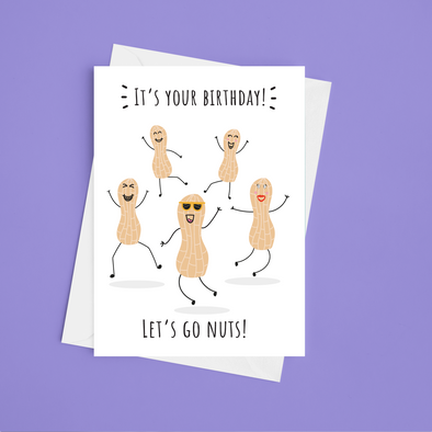 Let's Go Nuts - A5 Greeting Card