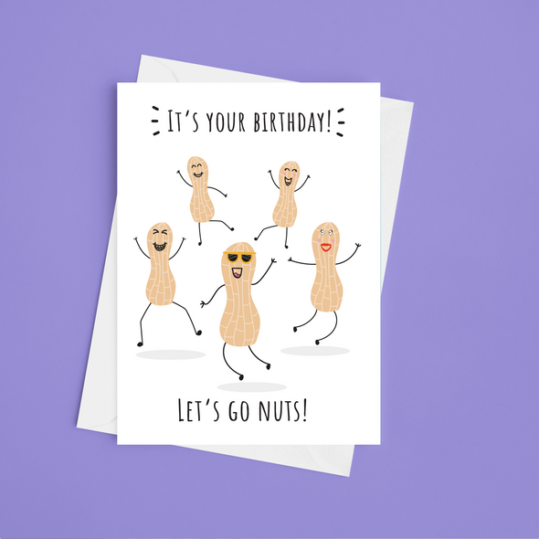 Let's Go Nuts - A5 Greeting Card (Blank)