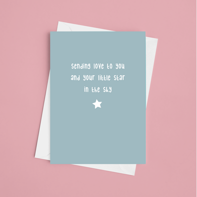 Little Star In The Sky Miscarriage Card -  A5 Greeting Card