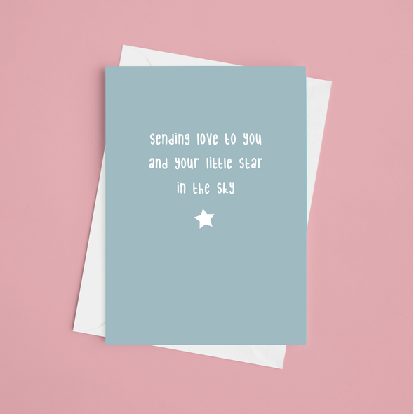 Little Star In The Sky Miscarriage Card - A5 Greeting Card (Blank)