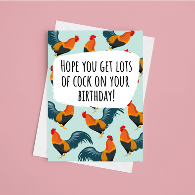 Lots Of Cock - A5 Greeting Card