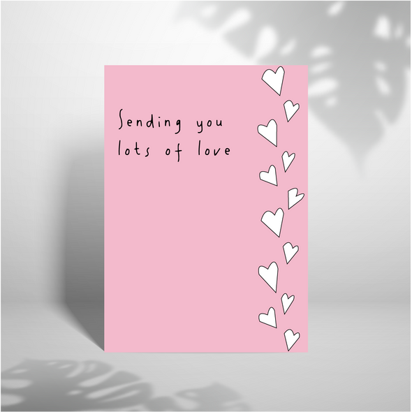 Sending You Lots Of Love - A5 Greeting Card (Blank)