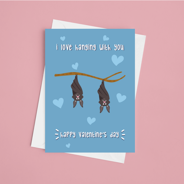 Love Hanging with You Valentine - A5 Greeting Card (Blank)