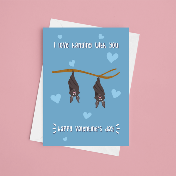 Love Hanging With You Valentine - A5 Greeting Card