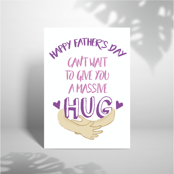 Father's Day Hug - A5 Greeting Card (Blank)