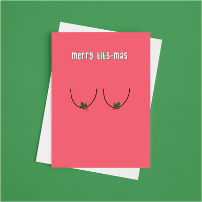 Merry Tits-mas - A5 Greeting Card (Blank)