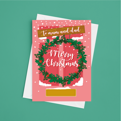 Merry Christmas Mum And Dad - A5 Greeting Card