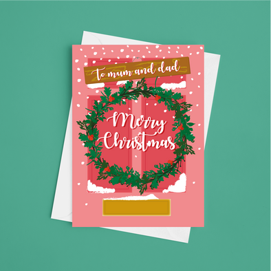 Merry Christmas Mum And Dad  - A5 Greeting Card (Blank)