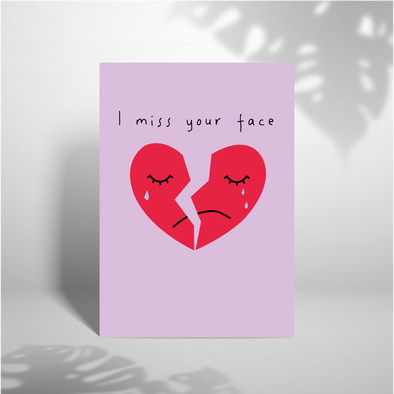 Miss Your Face  - A5 Greeting Card (Blank)