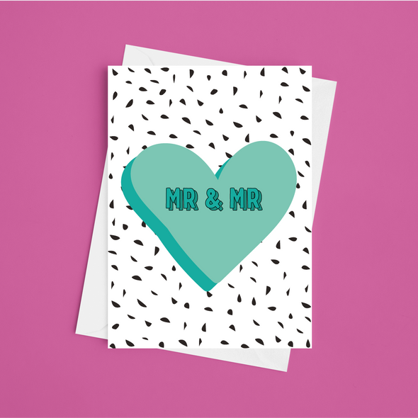 Mr And Mr - A5 Greeting Card (Blank)