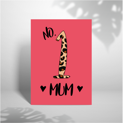 Number 1 Mum  - A5 Greeting Card (Blank)