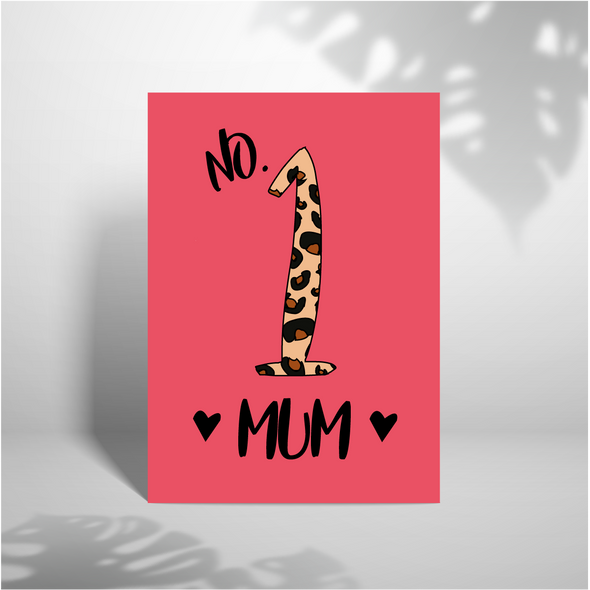 No.1 Mum Love - A5 Greeting Card