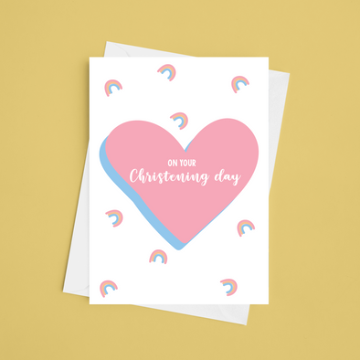 Happy Christening Day - A5 Christening Card (Blank)