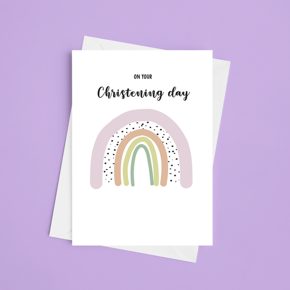 On Your Christening Day - A5 Christening Card (Blank)