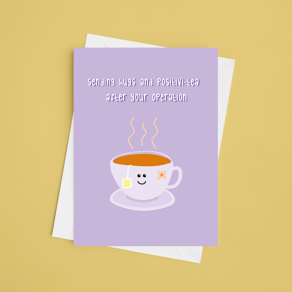 Sending Love After Your Operation - A5 Get Well Soon Card (Blank)