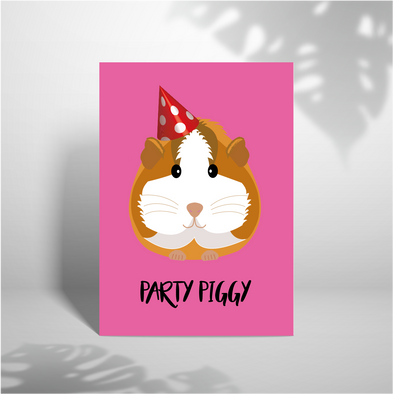 Party Piggy -Greeting Card (Wholesale)