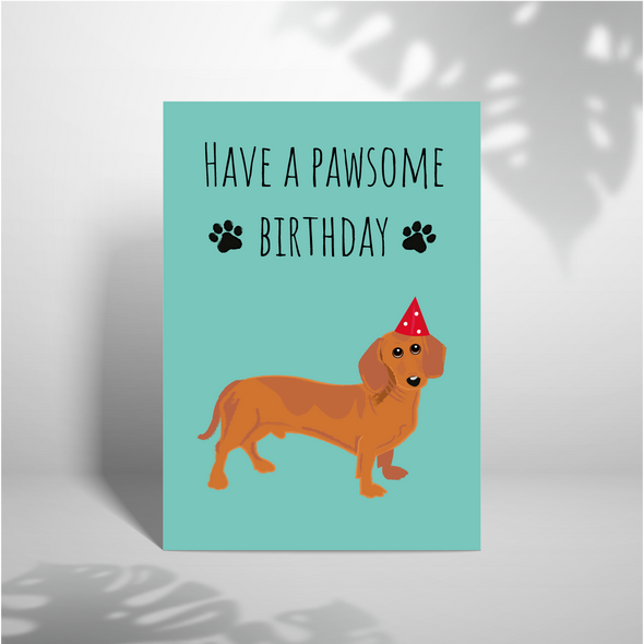 Pawsome Birthday - A5 Greeting Card (Blank)