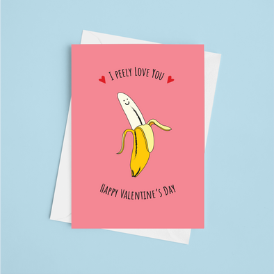 Peely Love You Valentine's - A5 Greeting Card (Blank)