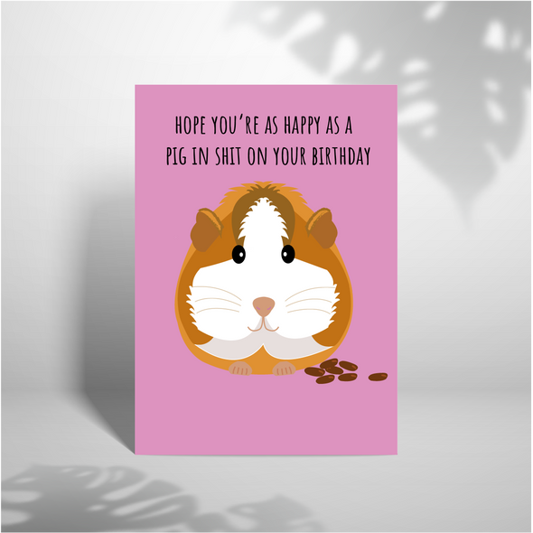 Pig In Shit -Greeting Card (Wholesale)