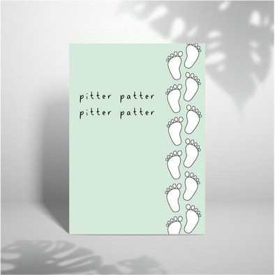Pitter Patter - A5 Greeting Card