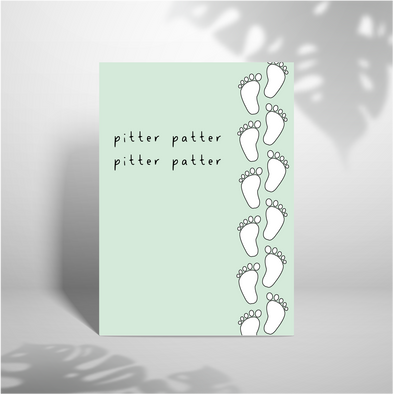 Pitter Patter - A5 Greeting Card (Blank)