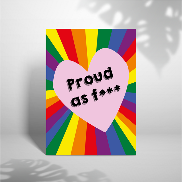 Proud As F*** - A5 Greeting Card (Blank)