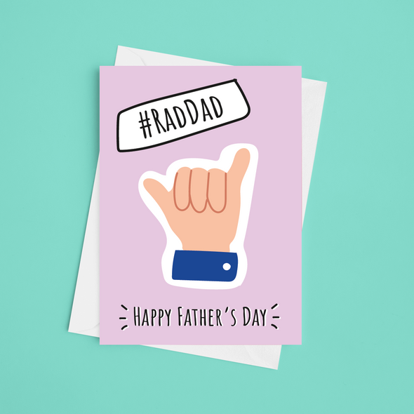 Rad Dad Happy Father's Day - A5 Greeting Card (Blank)
