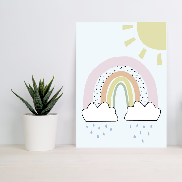 Rainbows and Clouds Print