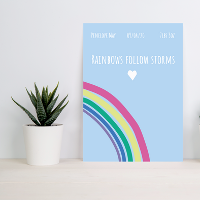 Rainbows Follow Storms Editable Print