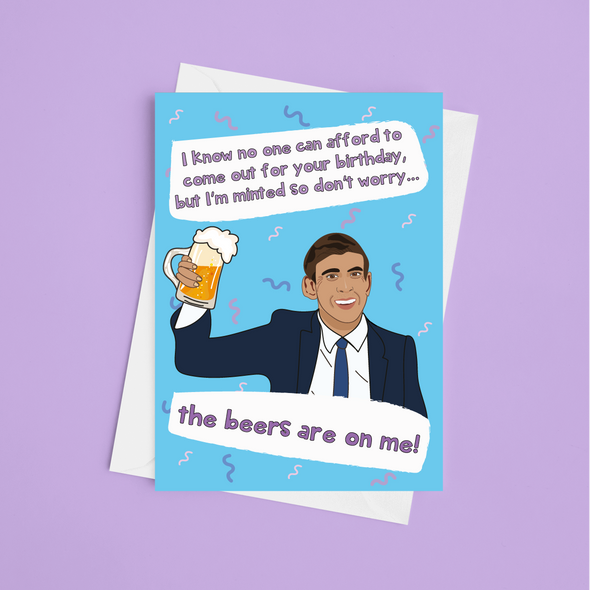 Rishi Sunak - A5 Birthday Card (Blank)